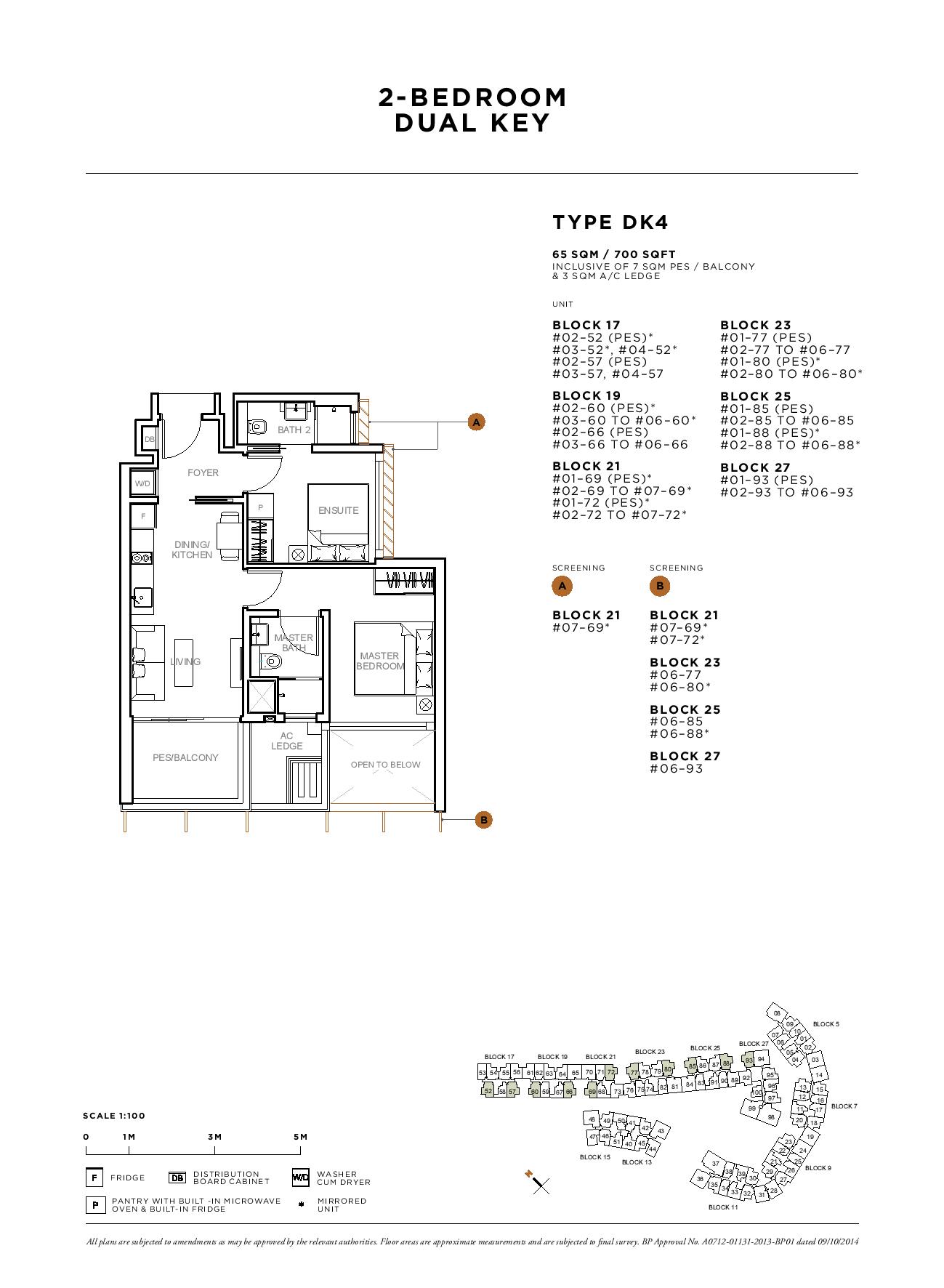 Sophia Hills 2 Bedroom Dual Key Type DK4 Floor Plans